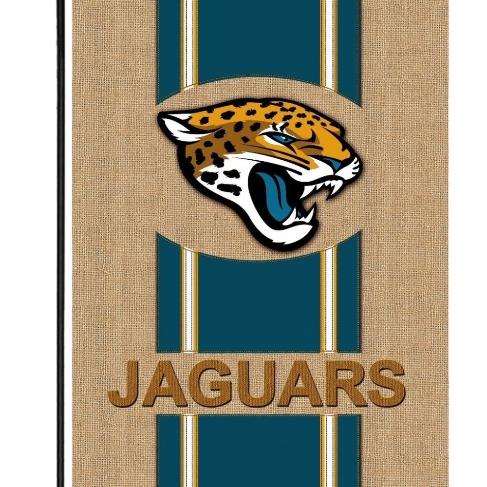Jacksonville Jaguars 28" x 44" Burlap House Flag